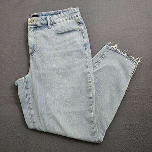 Talbots Women 12 Laguna Wash High Rise Jegging Raw Hem